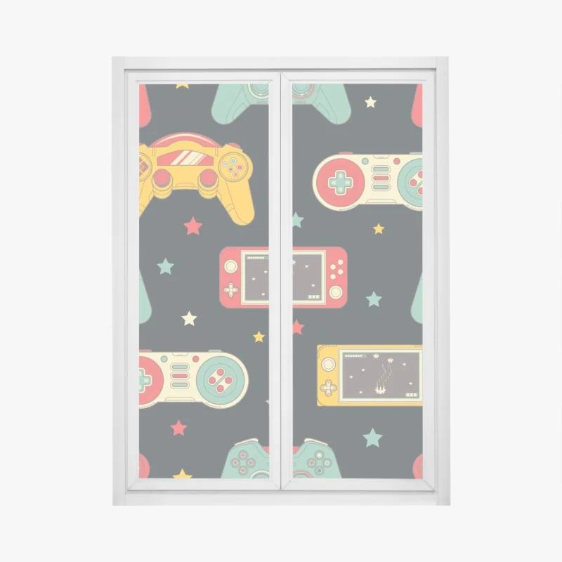 Naklejka na okno impresjonistyczna łąka z makami – Wallissimo®