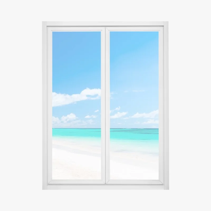 Naklejka na okno Dubaj nocą: panorama miejskich świateł – Wallissimo®