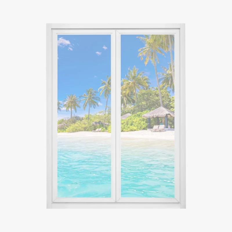 Naklejka na okno Manhattan panorama Upper East Side w czerni i bieli – Wallissimo®