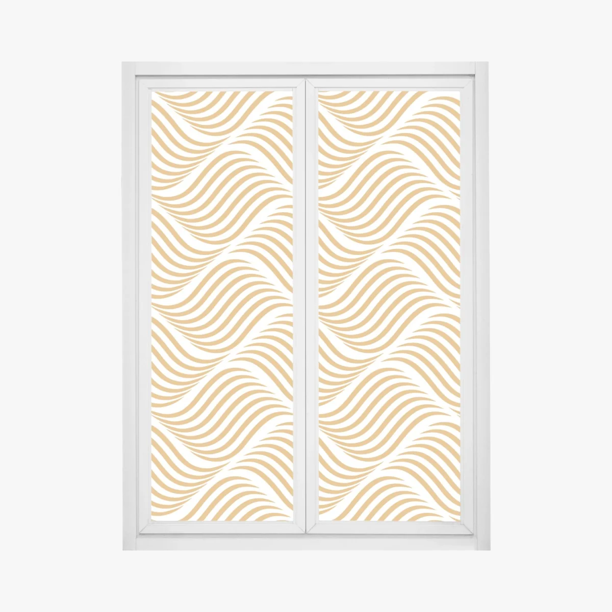 Naklejka na okno złoty wzór falowy do dekoracji ściennej – Wallissimo® Naklejka na okno złoty wzór falowy do dekoracji ściennej – Wallissimo®