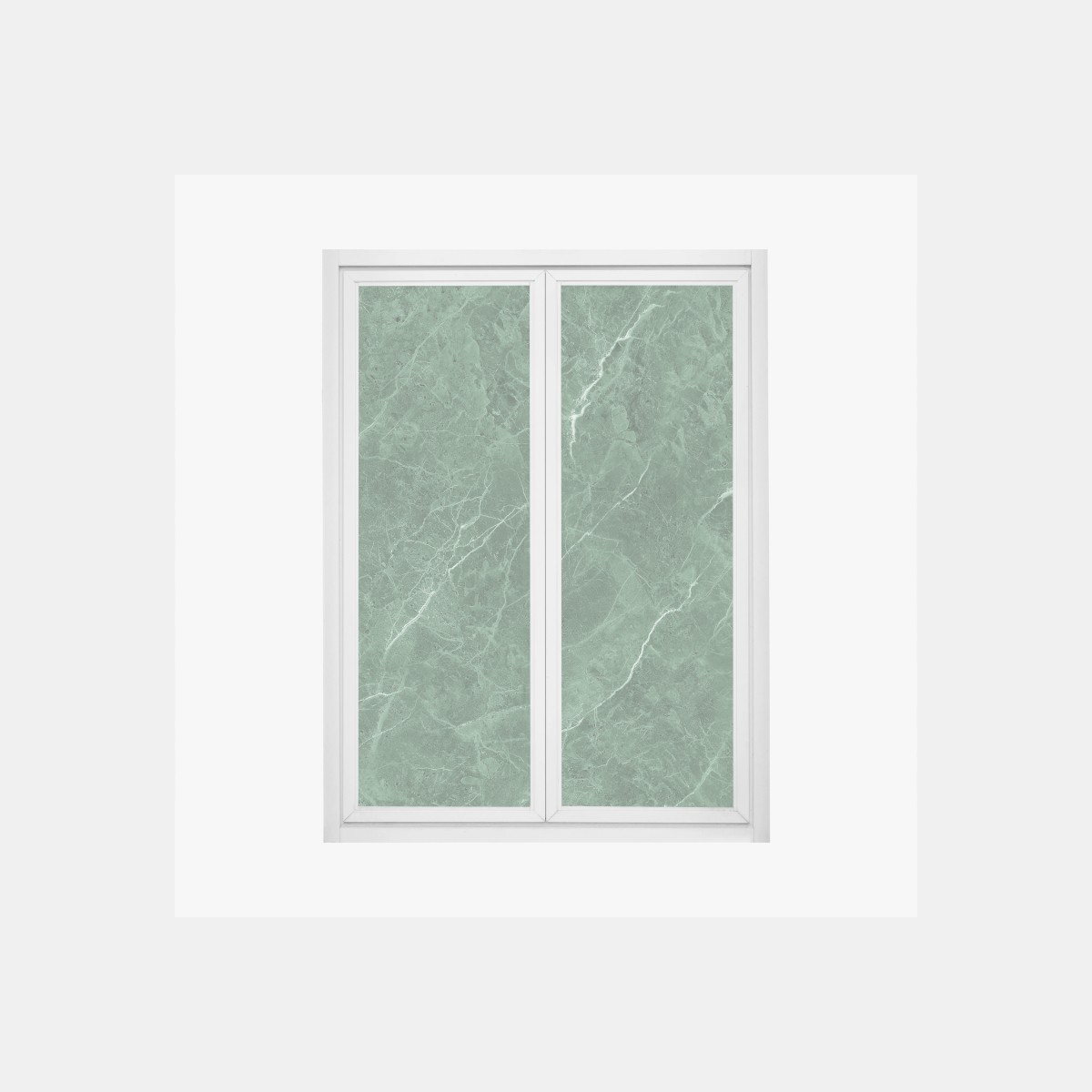 Naklejka na okno zielona tekstura marmuru – Wallissimo®