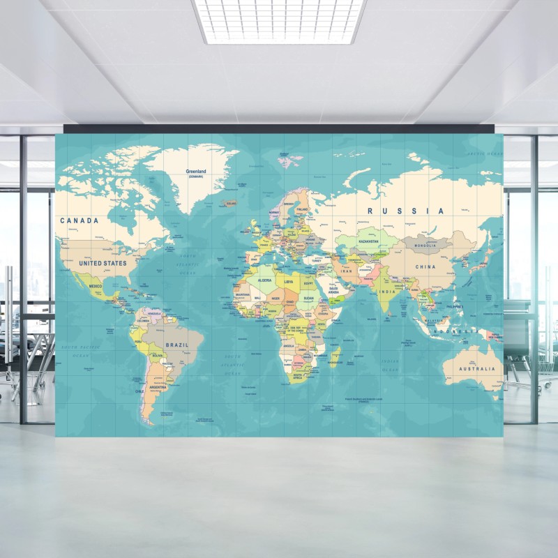 Fototapeta vintage mapa świata