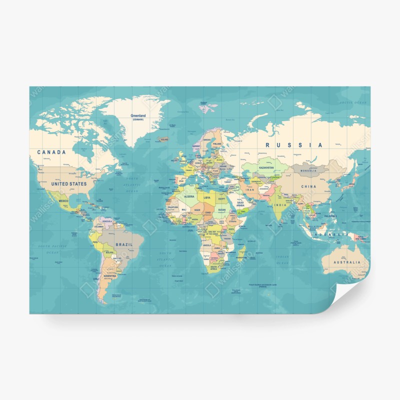 Fototapeta vintage mapa świata