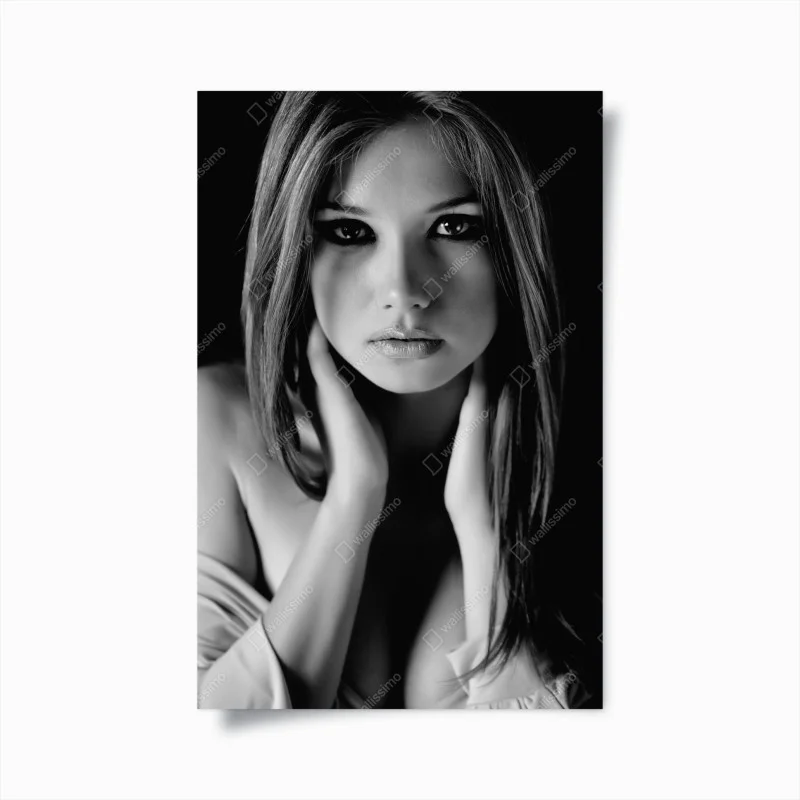 Plakat intymny monochromatyczny portret