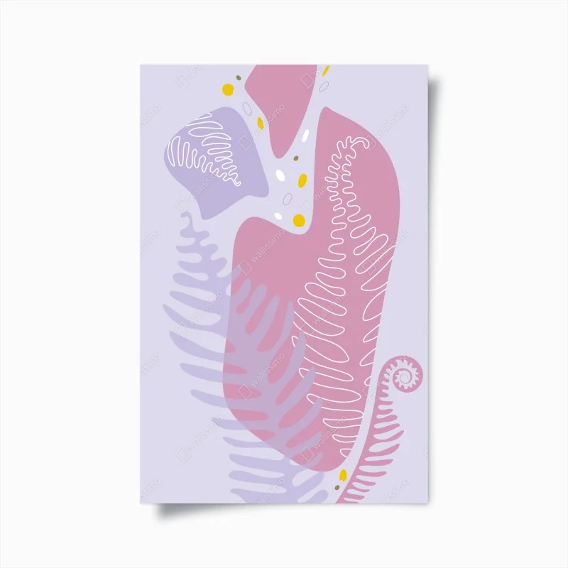 Plakat delikatna pastelowa kompozycja botaniczna