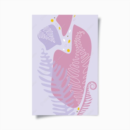 Plakat delikatna pastelowa kompozycja botaniczna – Wallissimo®