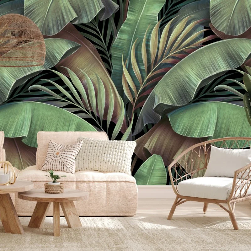 Fototapeta wzór tropikalnych liści