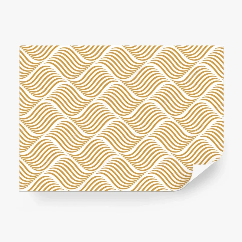 Fototapeta złoty wzór falowy do dekoracji ściennej