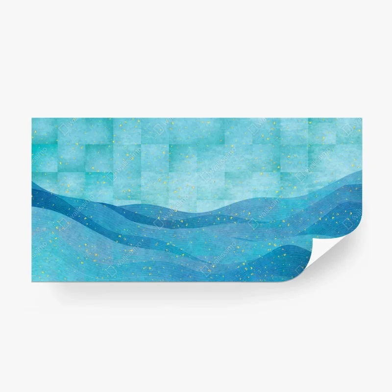 Fototapeta turkusowe fale abstrakcyjna kompozycja