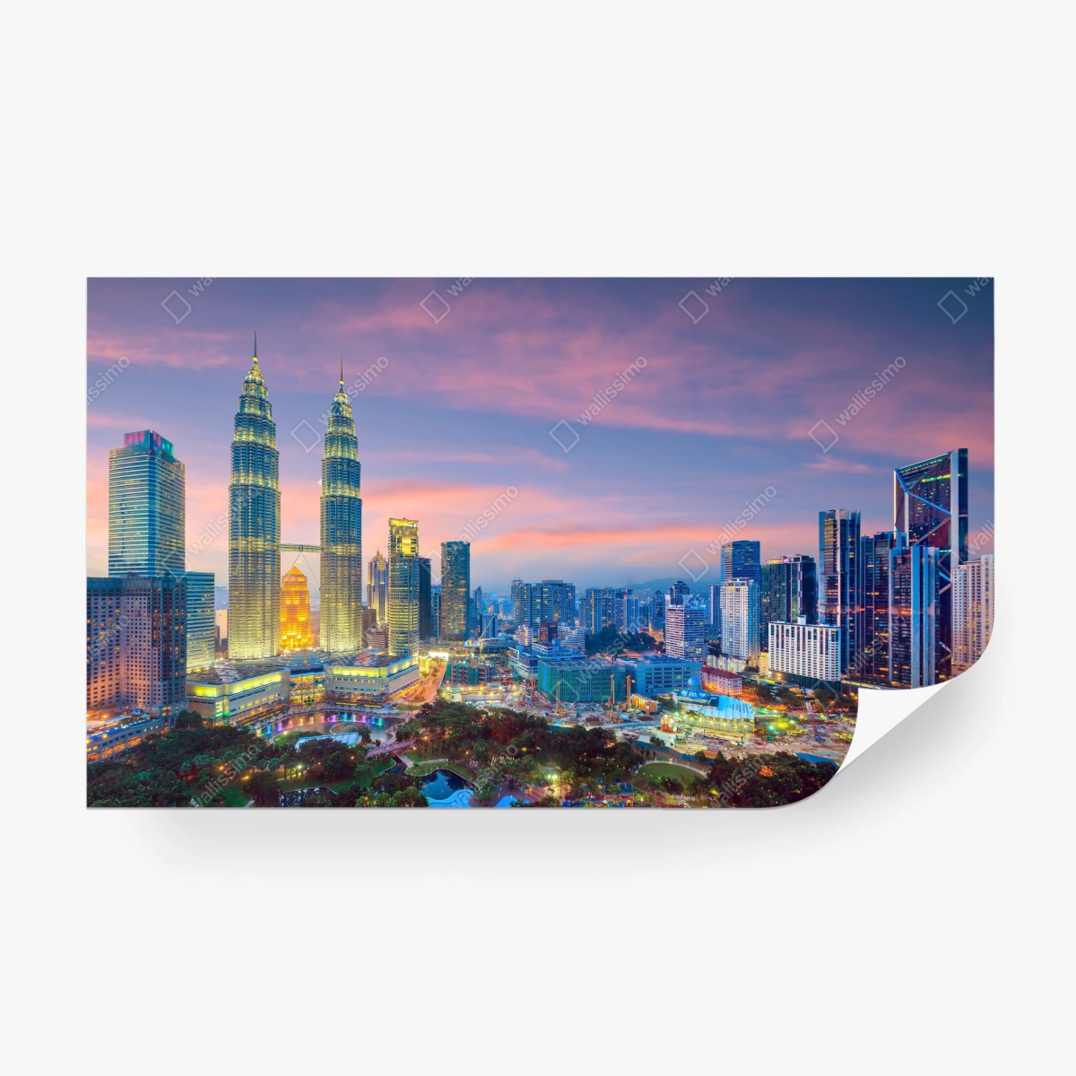 Fototapeta Kuala Lumpur panorama o zmierzchu – Wallissimo® Fototapeta Kuala Lumpur panorama o zmierzchu – Wallissimo®