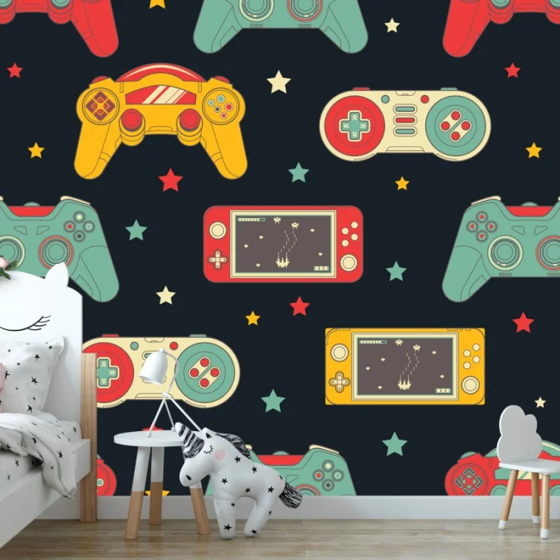 Fototapeta wzór retro padów do gier