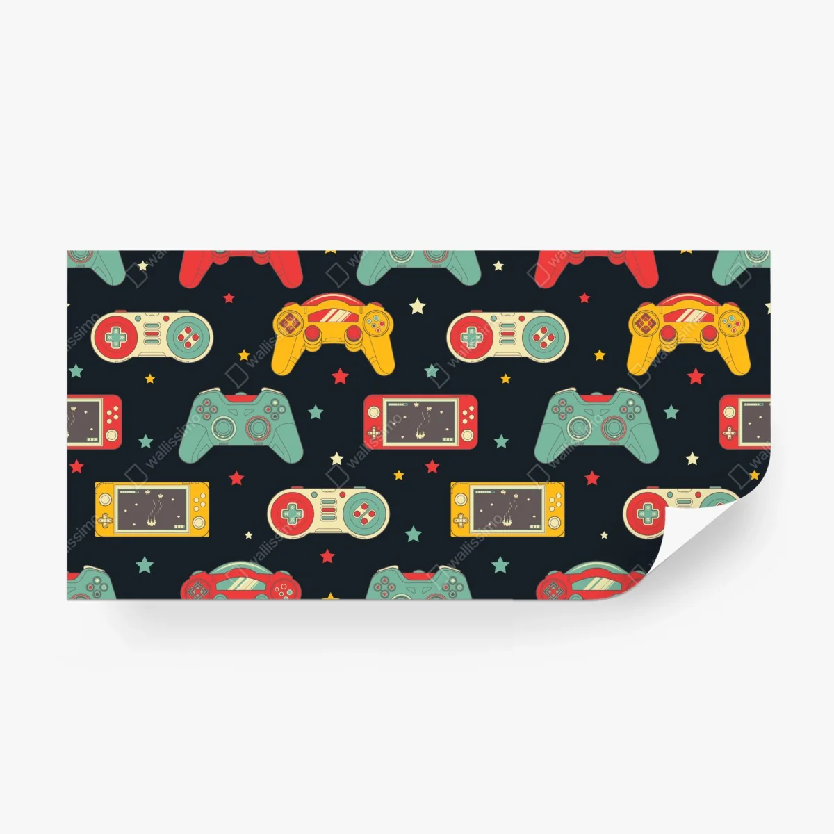 Fototapeta wzór retro padów do gier – Wallissimo® Fototapeta wzór retro padów do gier – Wallissimo®