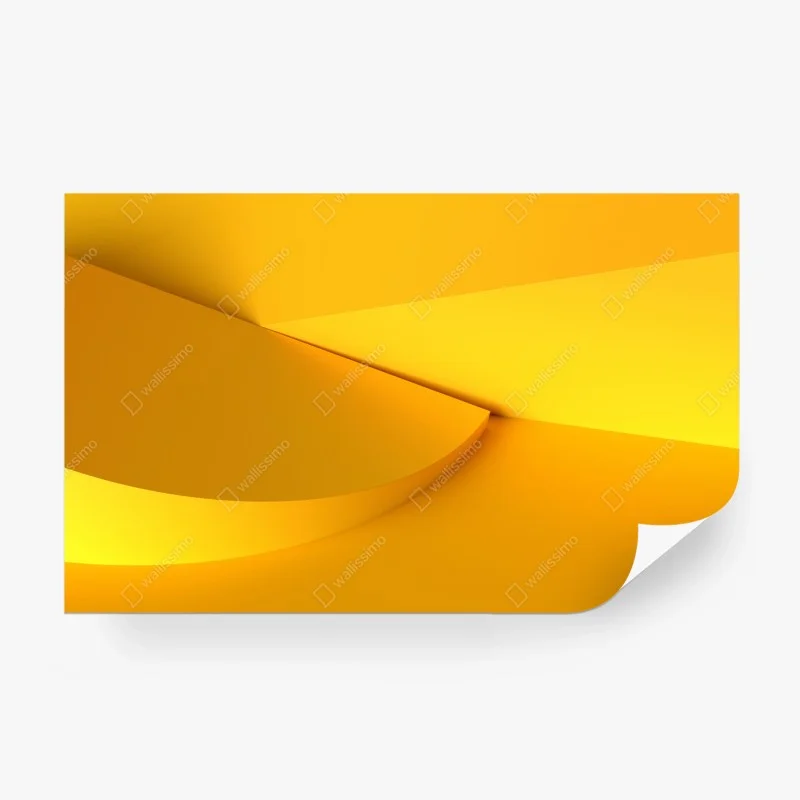 Fototapeta żółta geometryczna abstrakcja 3d