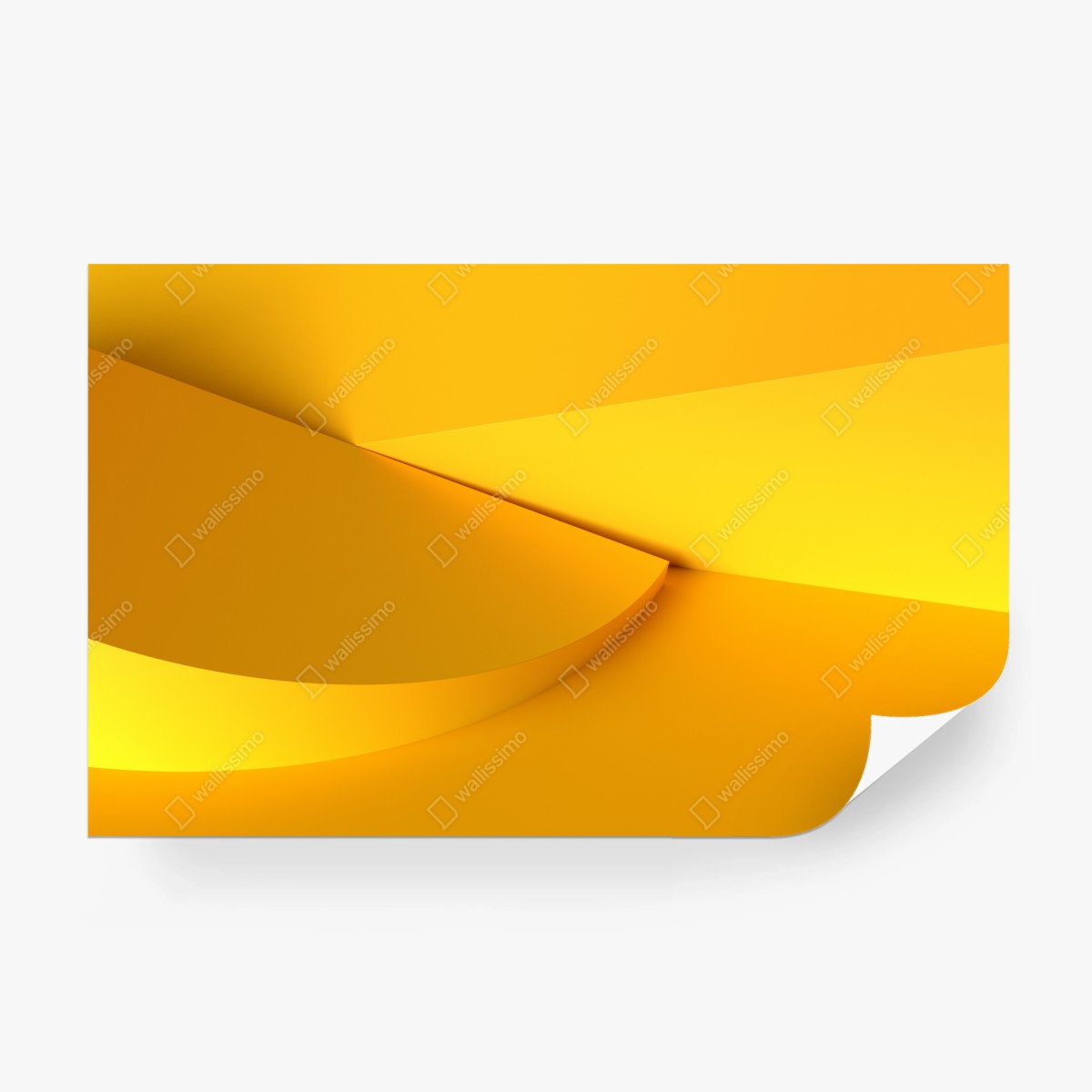Fototapeta żółta geometryczna abstrakcja 3d – Wallissimo®