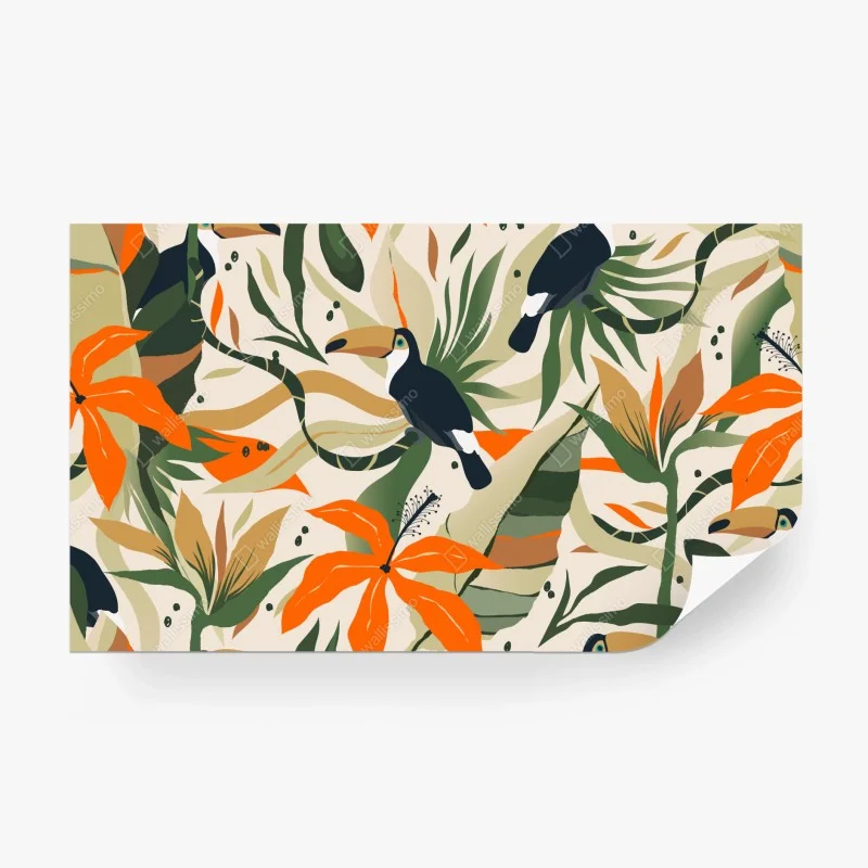 Fototapeta tropikalny motyw tukanów