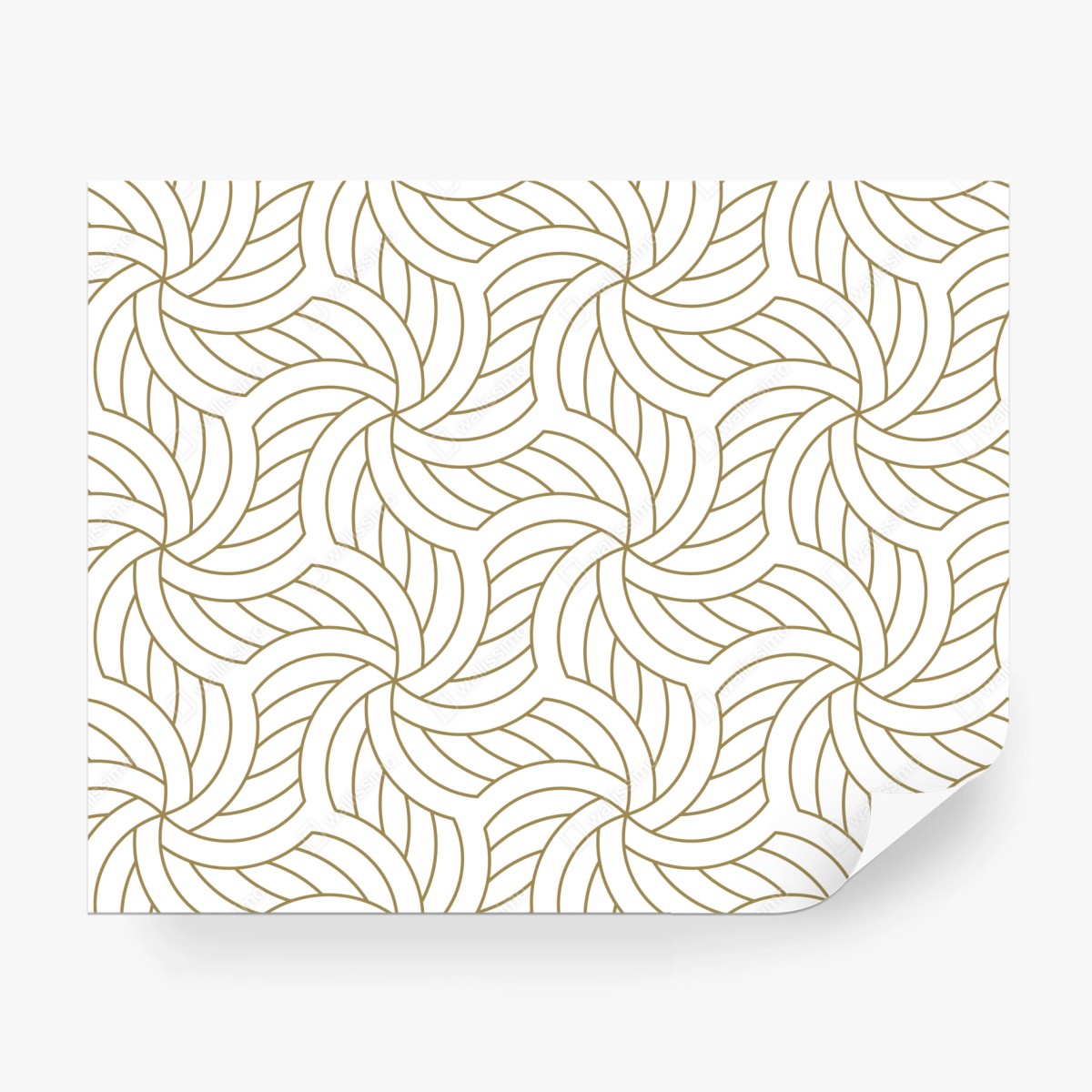 Fototapeta złoty geometryczny wzór spiralny – Wallissimo®