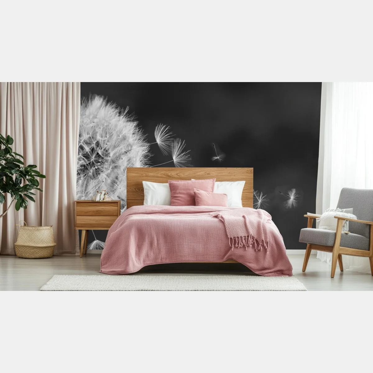 Fototapeta unoszące się nasiona mniszka – Wallissimo® Fototapeta unoszące się nasiona mniszka – Wallissimo®