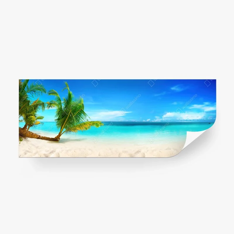 Fototapeta Malediwy turkusowa plaża panorama