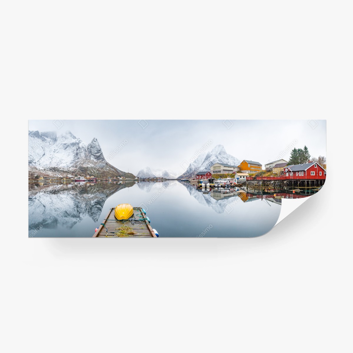 Fototapeta spokojna panorama górskiego fiordu – Wallissimo®