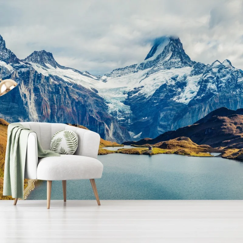 Fototapeta poranek nad jeziorem Bachalp, Alpy Szwajcarskie