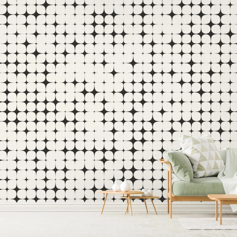 Fototapeta monochromatyczny geometryczny wzór z kropkami