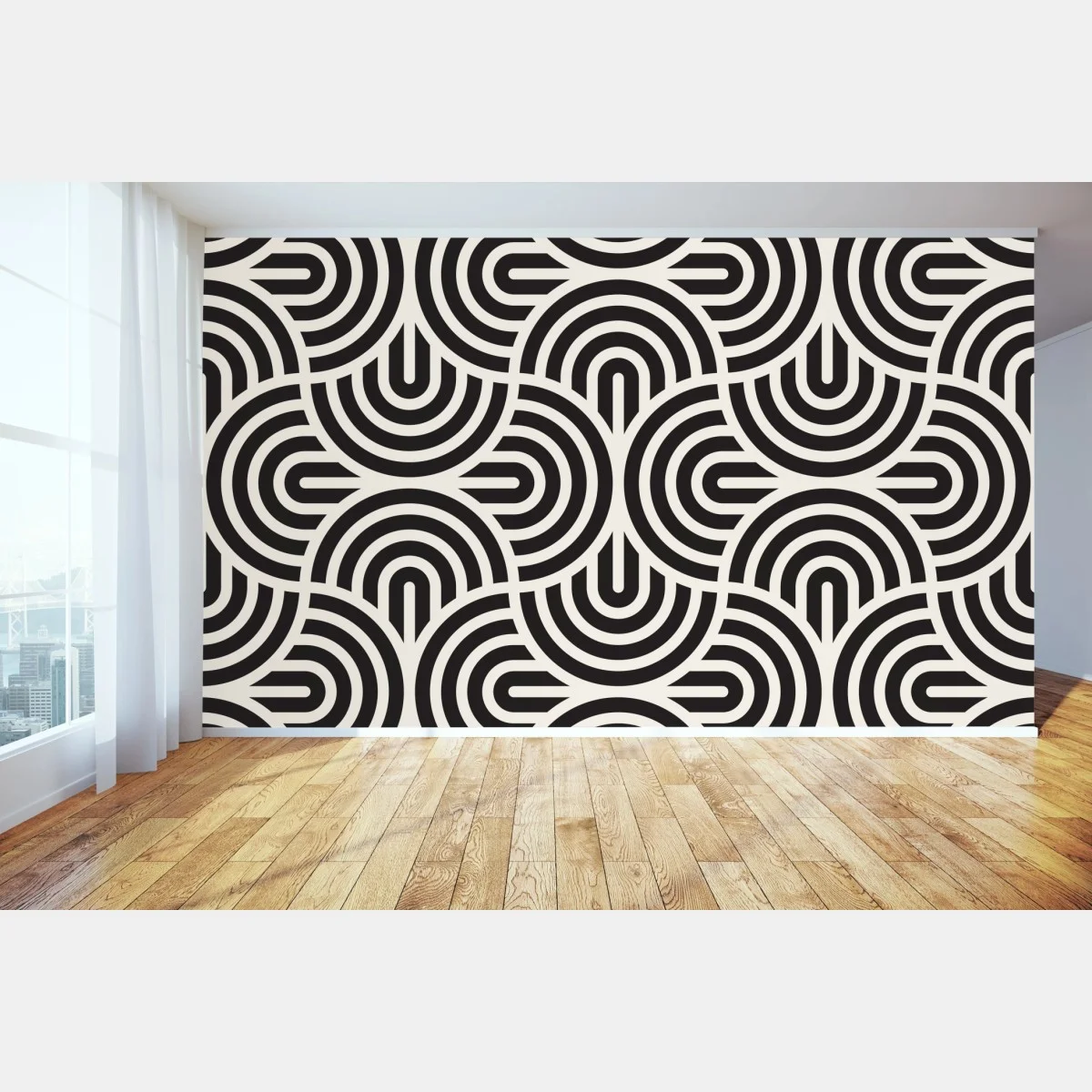 Fototapeta czarno-biały geometryczny wzór – Wallissimo® Fototapeta czarno-biały geometryczny wzór – Wallissimo®