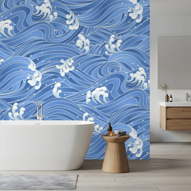 Fototapeta stylizowany Japoński wzór fal