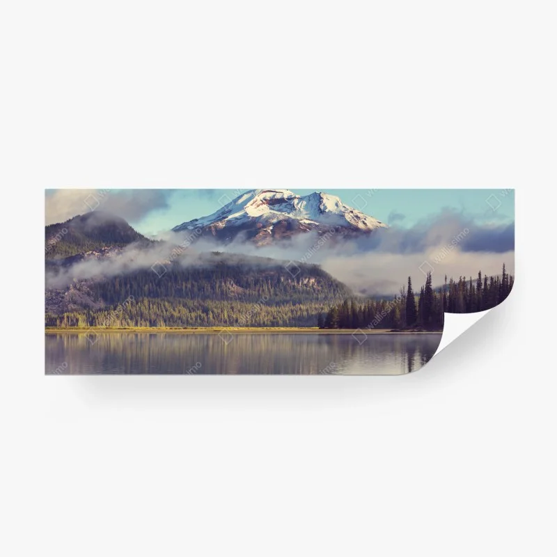 Fototapeta spokojne górskie jezioro w Oregonie