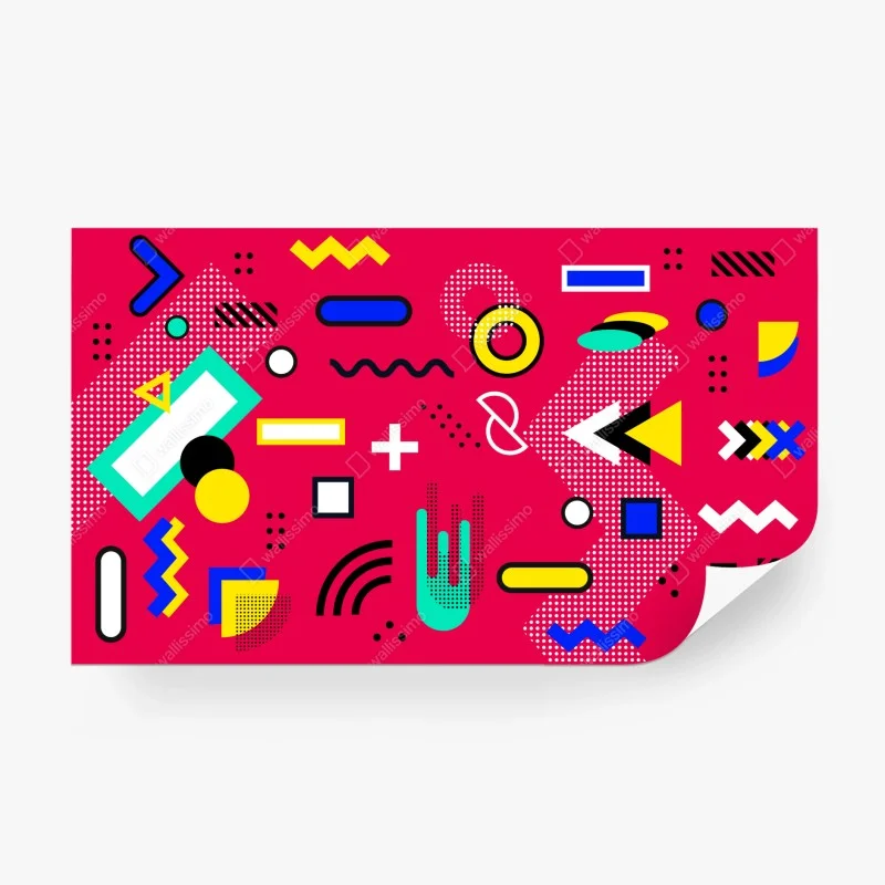 Fototapeta żywy geometryczny wzór pop