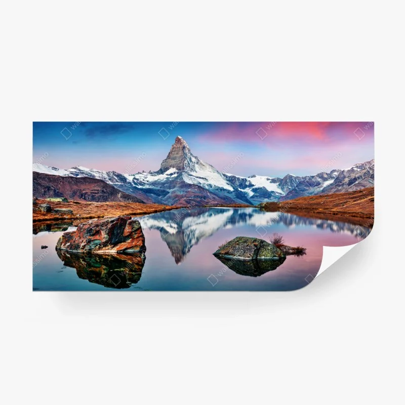 Fototapeta odbicie Matterhorn o świcie