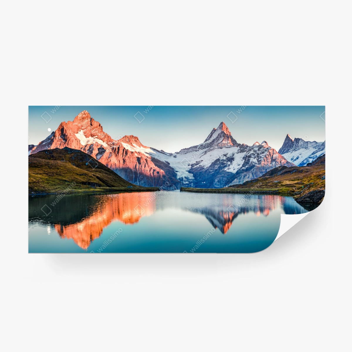 Fototapeta odbicia zachodu słońca nad Bachalpsee, Szwajcaria – Wallissimo®