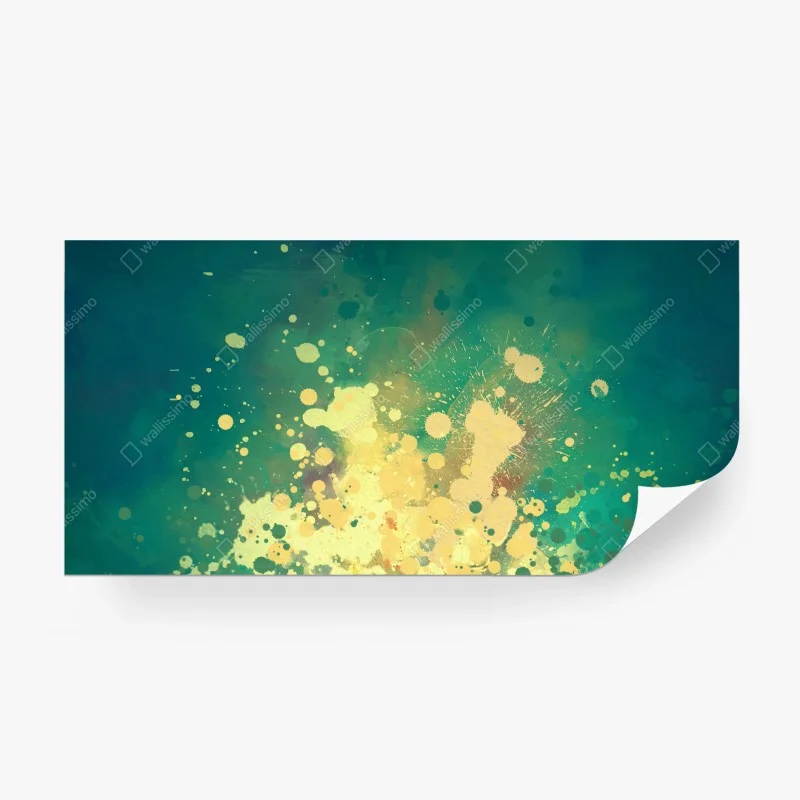 Fototapeta turkusowy wybuch akwareli abstrakcja