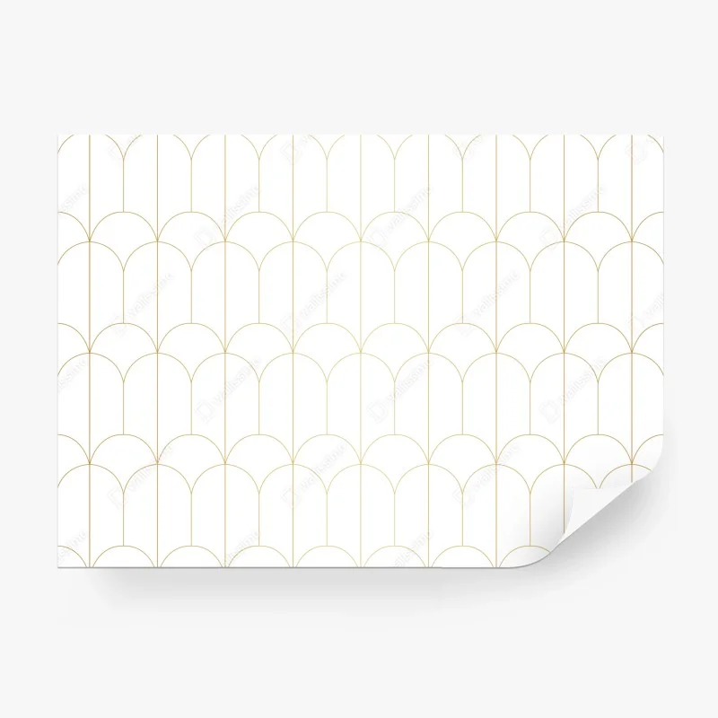 Fototapeta złoty art deco łukowy wzór