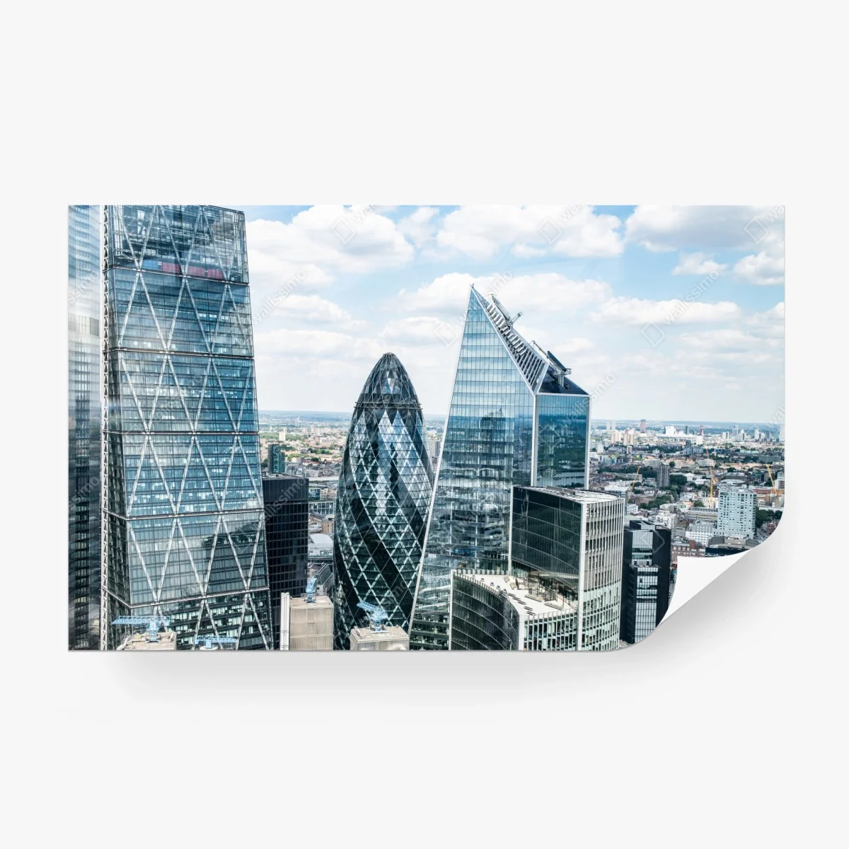 Fototapeta nowoczesna panorama Londynu ze szklanymi drapaczami chmur – Wallissimo® Fototapeta nowoczesna panorama Londynu ze szklanymi drapaczami chmur – Wallissimo®
