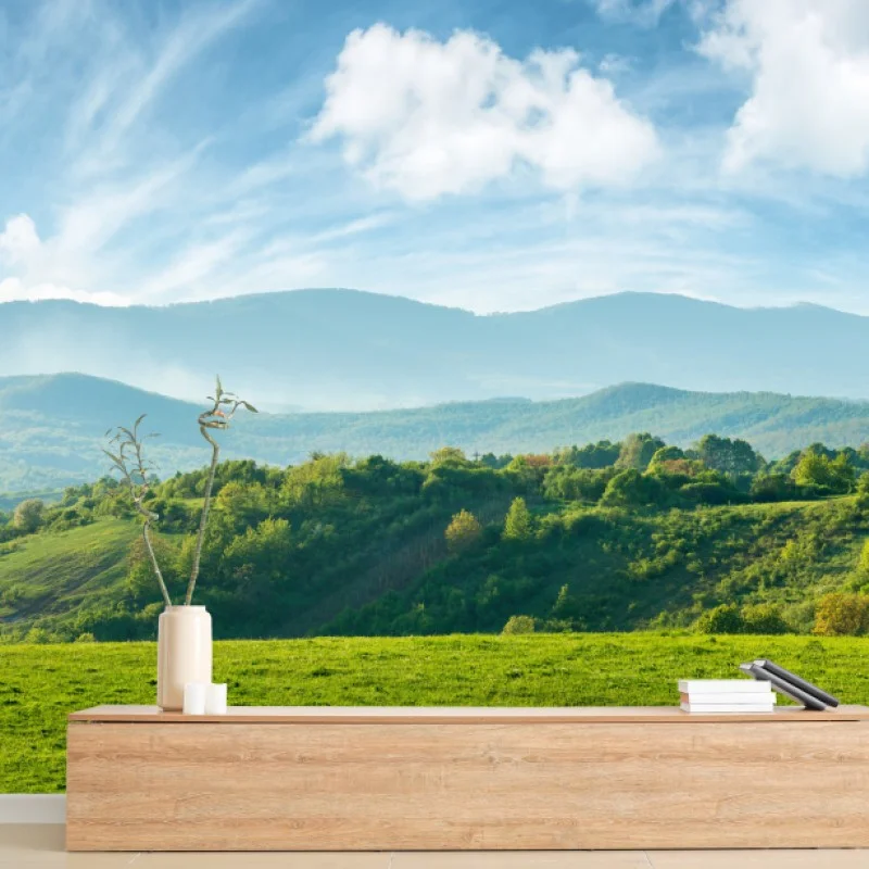 Fototapeta panorama wiosennych gór Rumunii