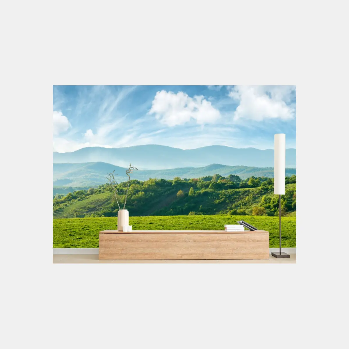 Fototapeta panorama wiosennych gór Rumunii – Wallissimo® Fototapeta panorama wiosennych gór Rumunii – Wallissimo®