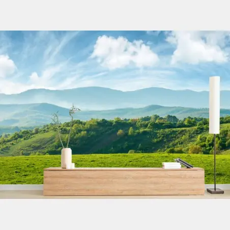 Fototapeta panorama wiosennych gór Rumunii – Wallissimo®