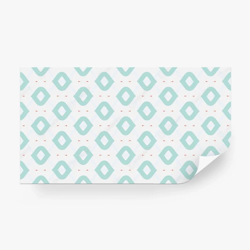 Fototapeta turkusowy geometryczny wzór rombów