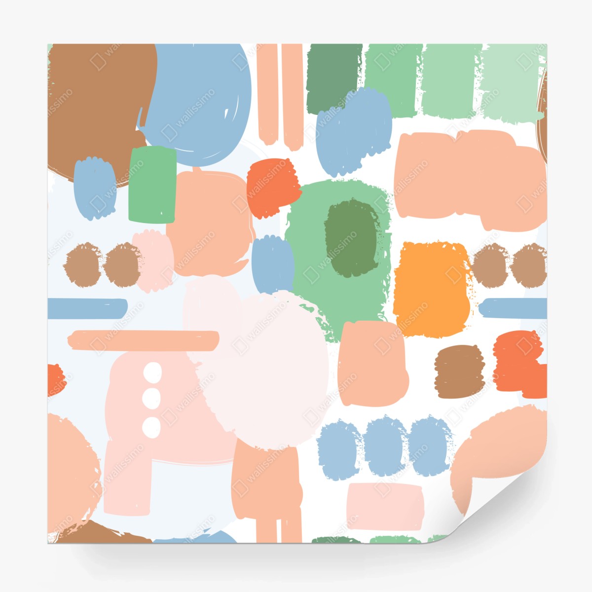Fototapeta pastelowy wzór pociągnięć pędzla – Wallissimo®
