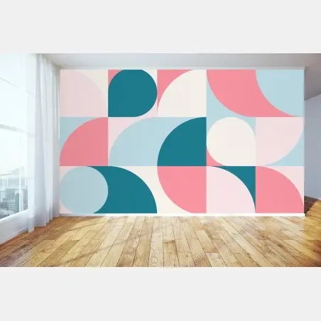 Fototapeta pastelowa geometryczna mozaika – Wallissimo®
