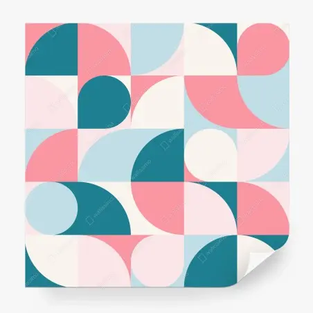 Fototapeta pastelowa geometryczna mozaika – Wallissimo®