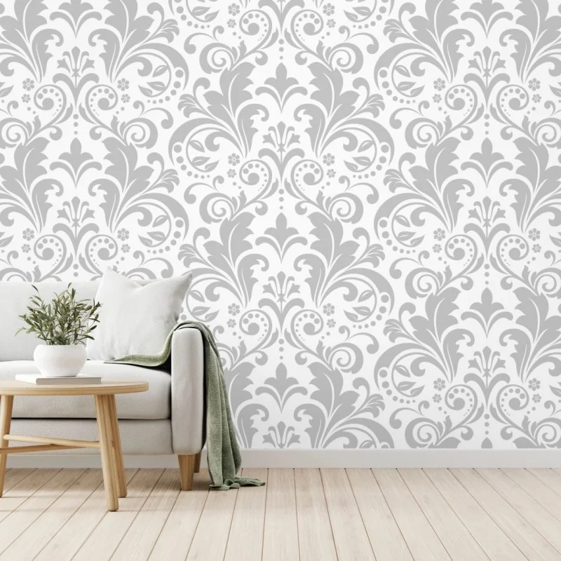 Fototapeta elegancki szary wzór damasceński