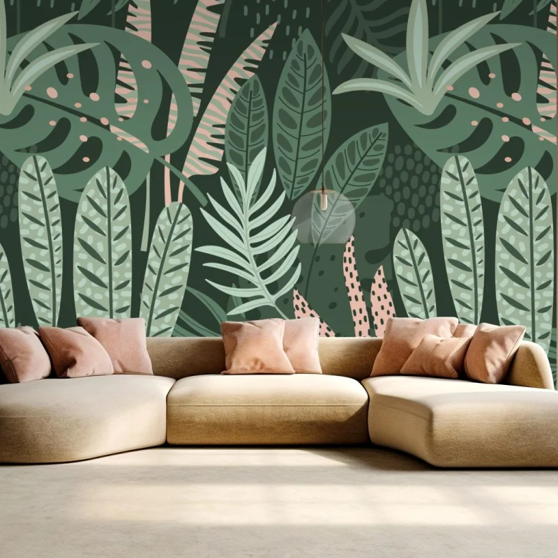 Fototapeta tropikalny wzór liściowy