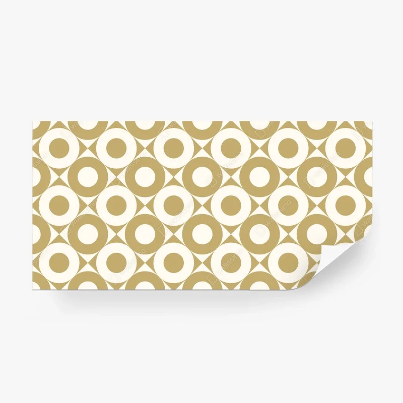 Fototapeta złoty geometryczny wzór z kołami