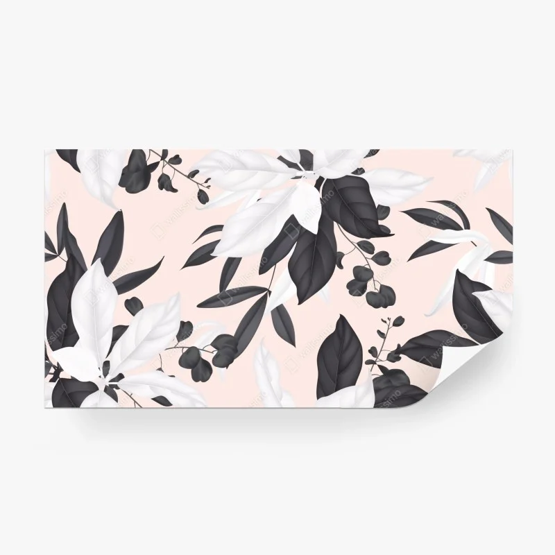 Fototapeta delikatne pastelowe liście botaniczne