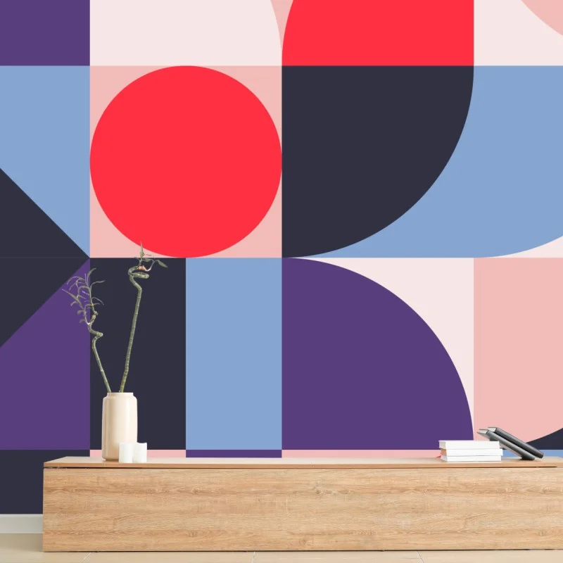 Fototapeta geometryczna pastelowa kompozycja