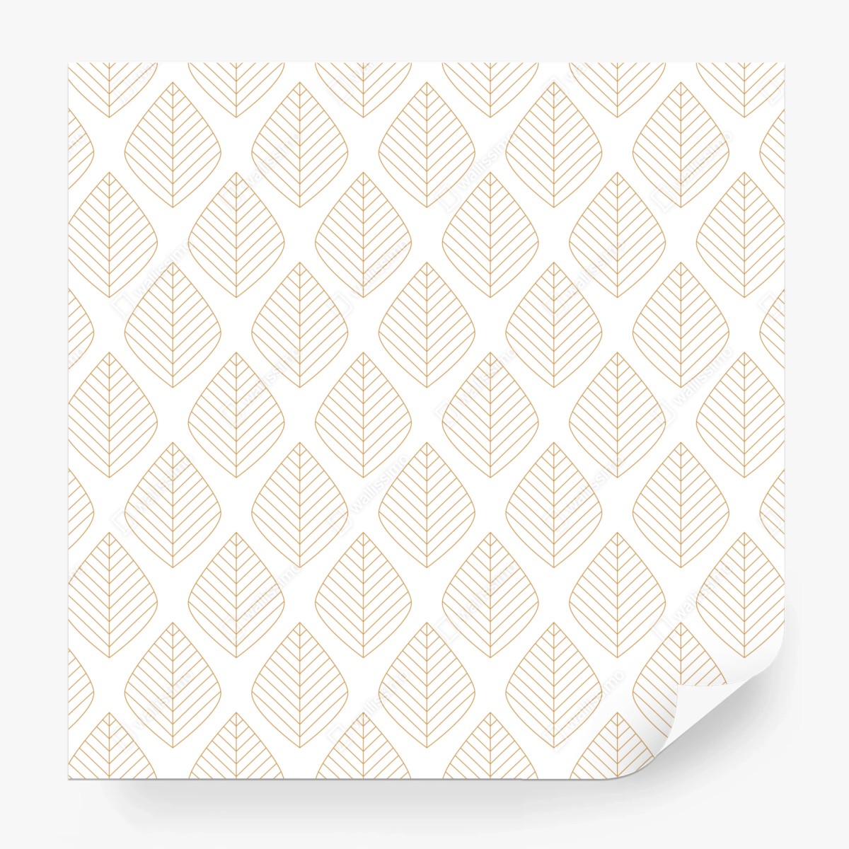 Fototapeta elegancki złoty geometryczny wzór liści – Wallissimo®