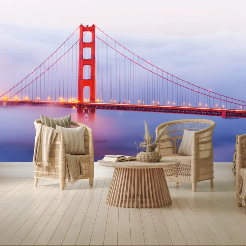 Fototapeta Golden Gate most we mgle