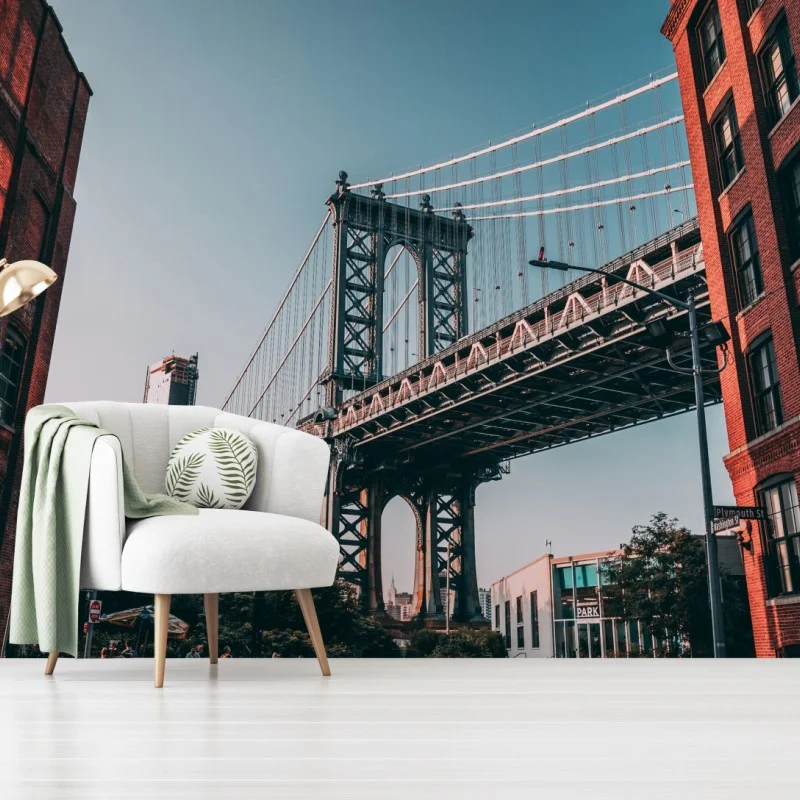 Fototapeta Manhattan most w miejskiej perspektywie