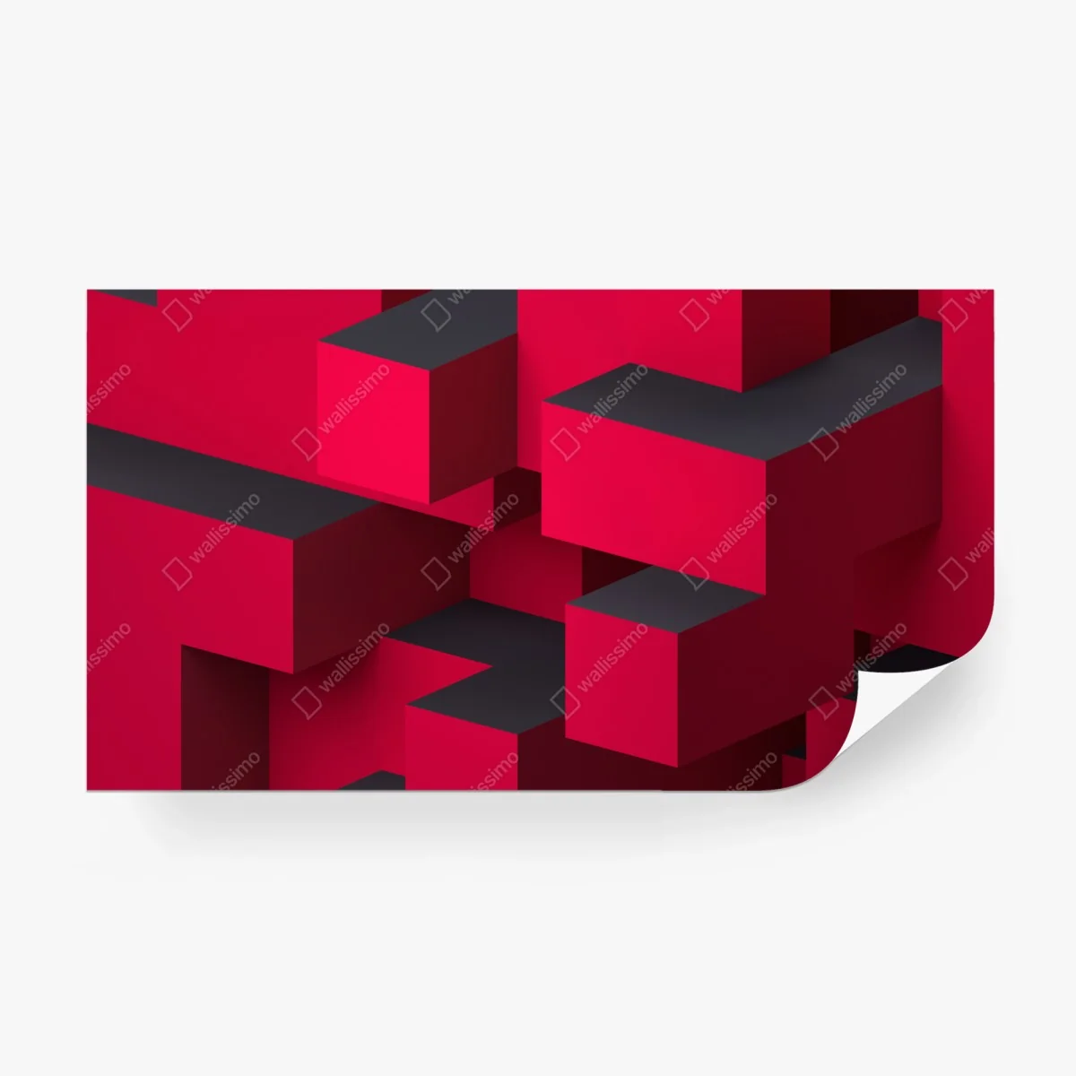 Fototapeta odważne czerwone geometryczne bloki – Wallissimo® Fototapeta odważne czerwone geometryczne bloki – Wallissimo®